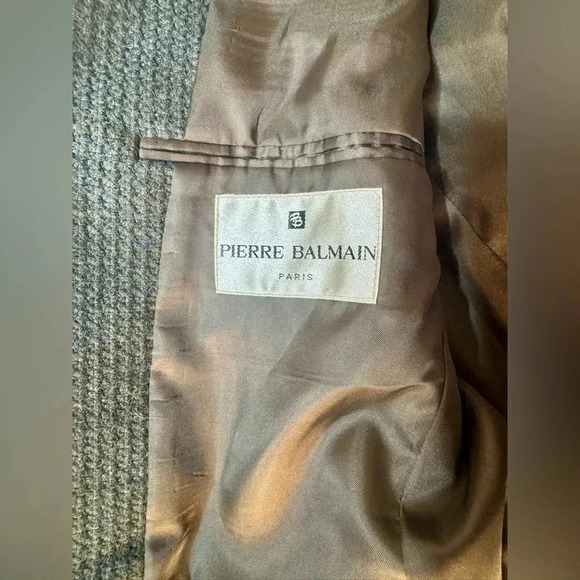 Pierre Balmain Wool Alpaca Blazer Jacket Green Size 39S - Picture 10 of 11